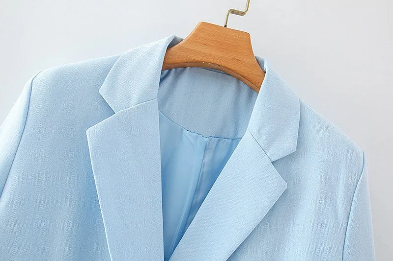 CYAN DOUBLE BREASTED BLAZER