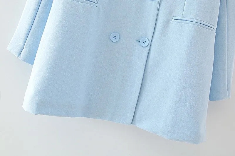 CYAN DOUBLE BREASTED BLAZER