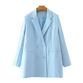 CYAN DOUBLE BREASTED BLAZER