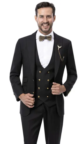 EJ Samuel M2771-BLK Mens Suit