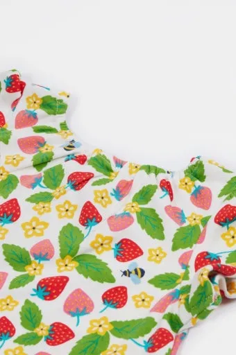 Frugi Wendy Summer Outfit - Strawberry Field/Stripe