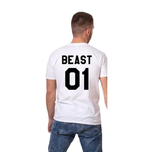 Funny couple shirts his beauty her beast