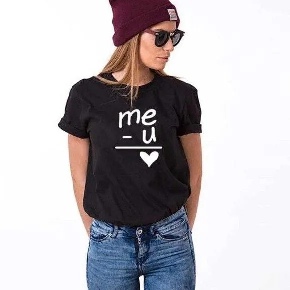 Funny couple shirts Me   You = Love