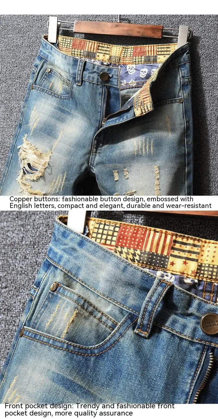Hong Kong Style Ripped Jeans