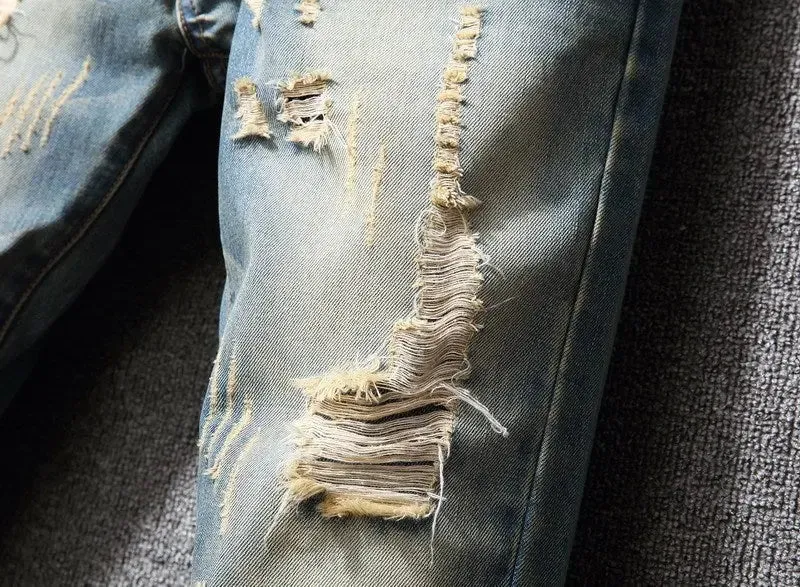 Hong Kong Style Ripped Jeans