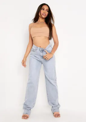 Ivy Pastel Blue Denim Straight Leg Jeans