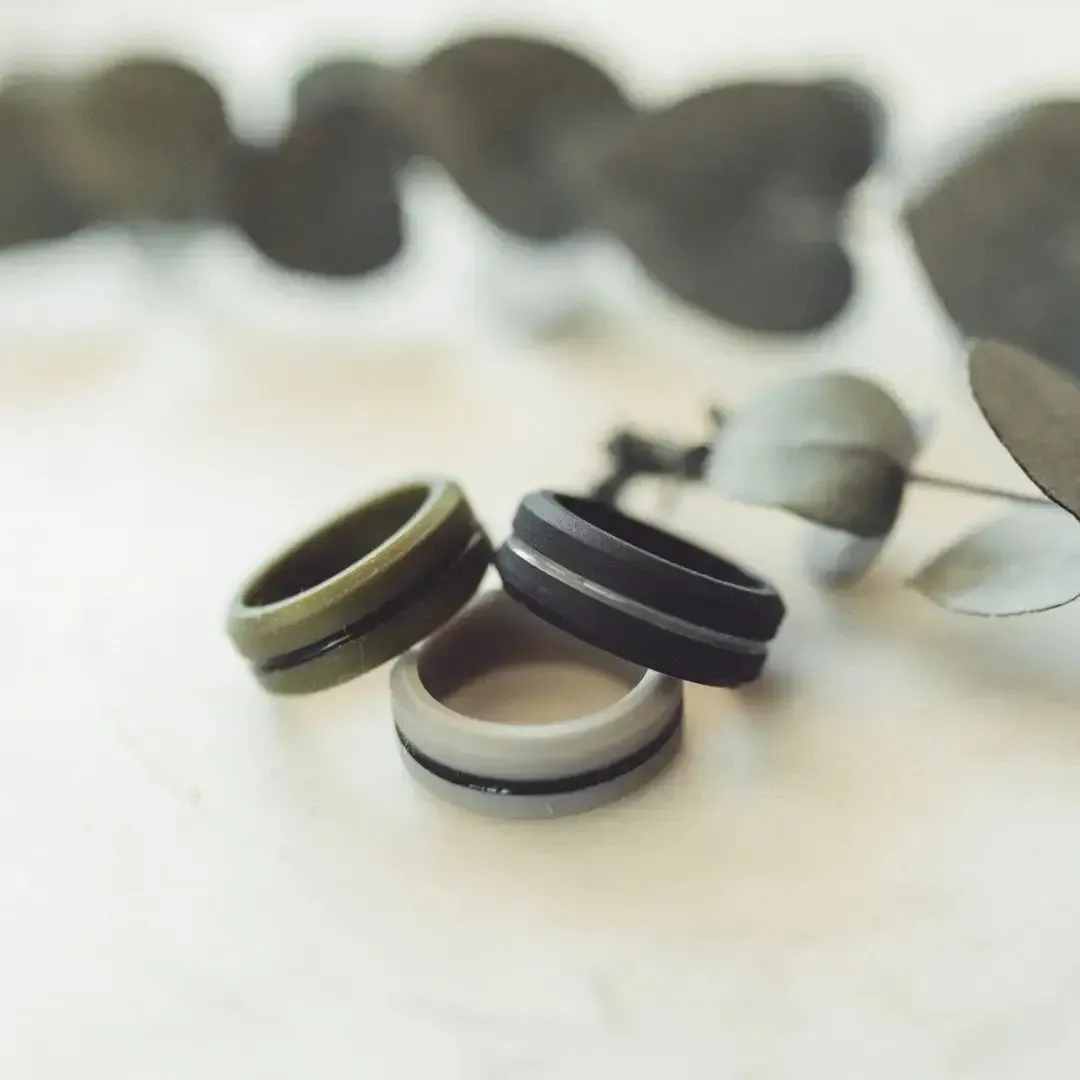 Men's TRAX - Set of 3 Silicone Rings