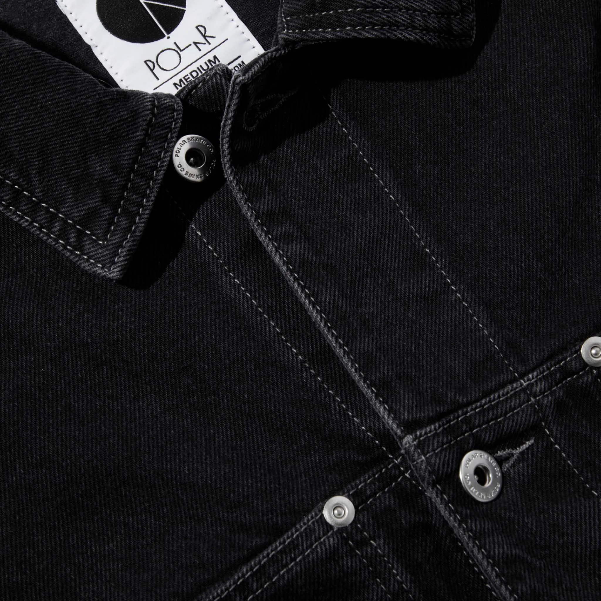 Polar Skate Co. - Patrik Denim Jacket - Silver Black