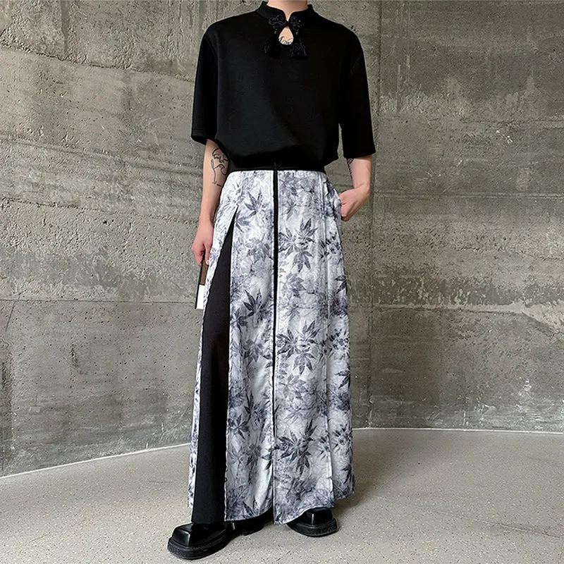 Printed Multi-panel Casual Trousers