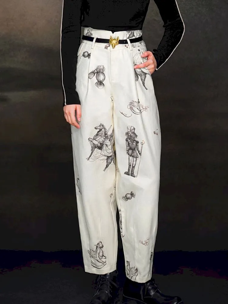 Retro Style Casual Pants【s0000005371】