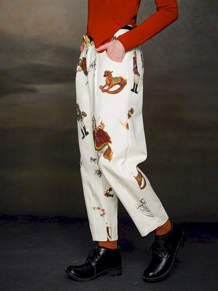Retro Style Casual Pants【s0000005371】