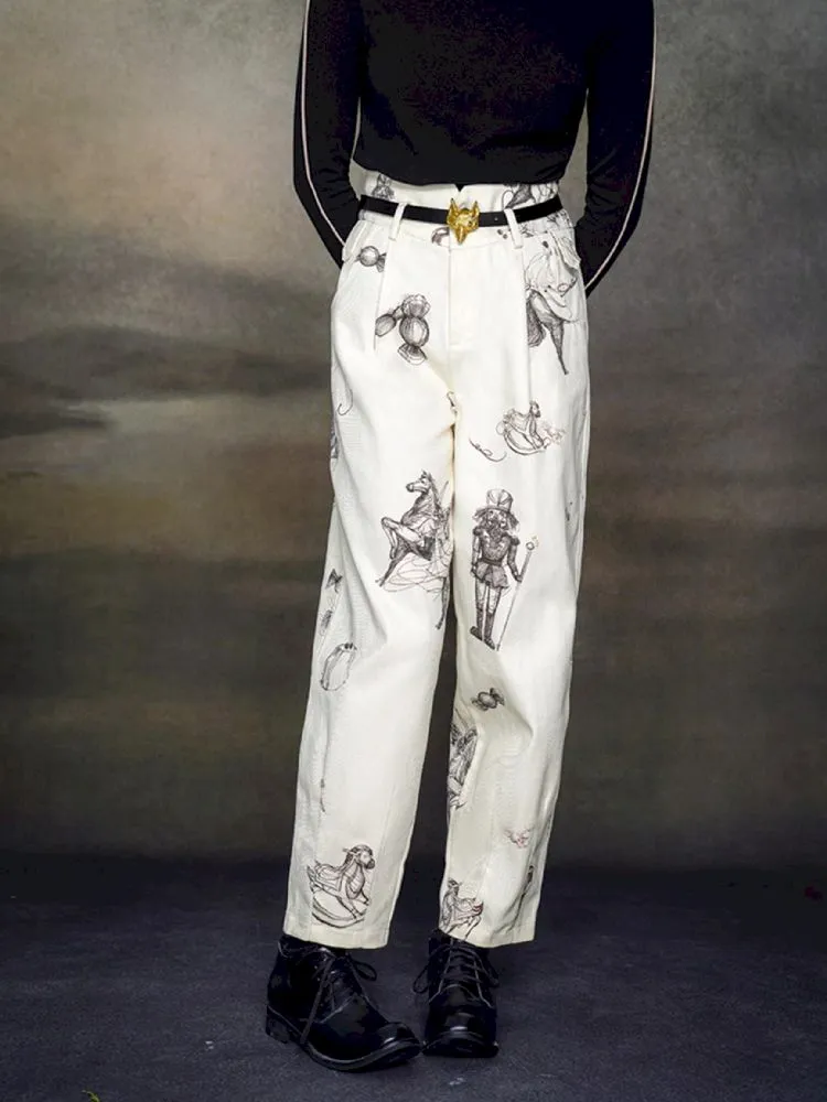 Retro Style Casual Pants【s0000005371】
