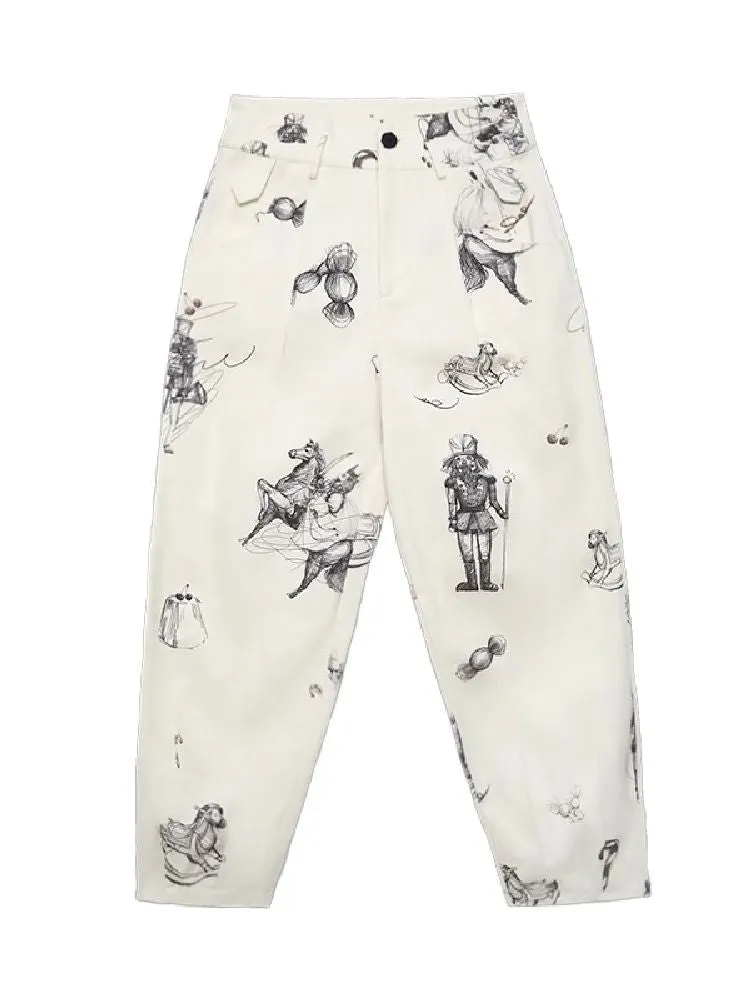 Retro Style Casual Pants【s0000005371】