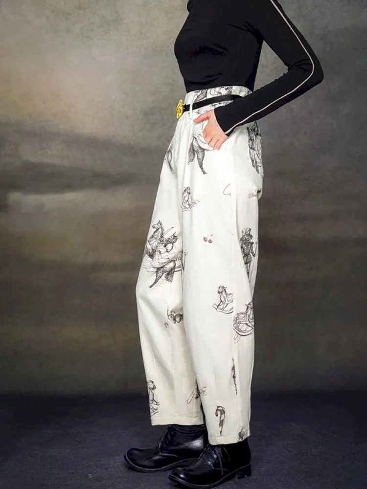 Retro Style Casual Pants【s0000005371】