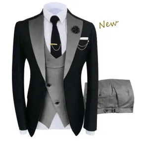 Slim Fit Blazers Ball And Groom Suits Fashion Wedding( Jacket   Vest   Pants )