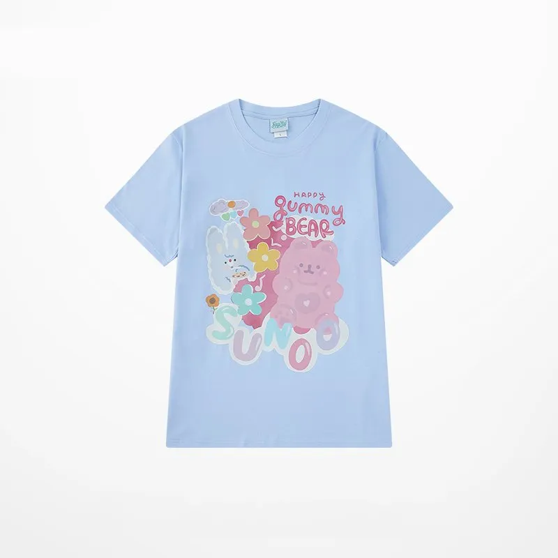 Summer Trend Cartoon Bear All-match T-shirt