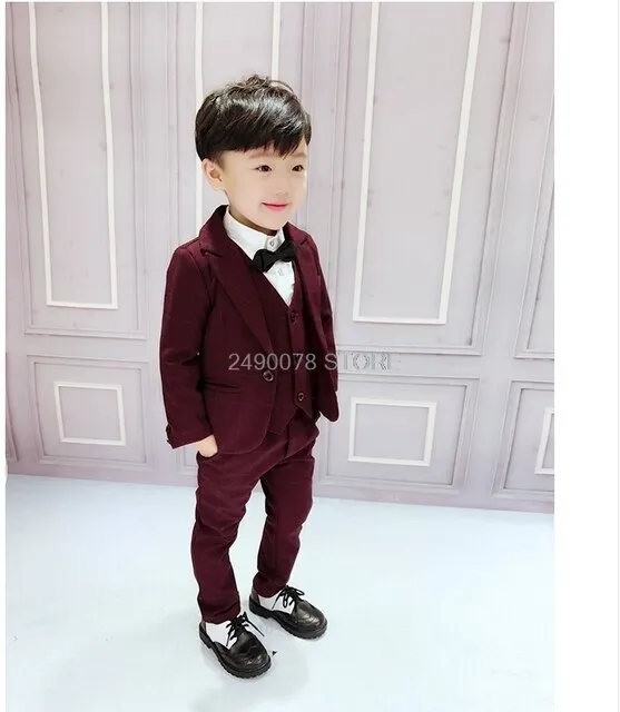 Top Quality Flower Boys Wedding Gentleman Formal Tuxedo Suit