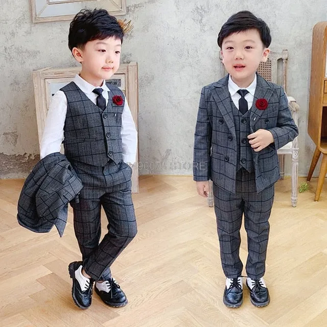 Top Quality Flower Boys Wedding Gentleman Formal Tuxedo Suit