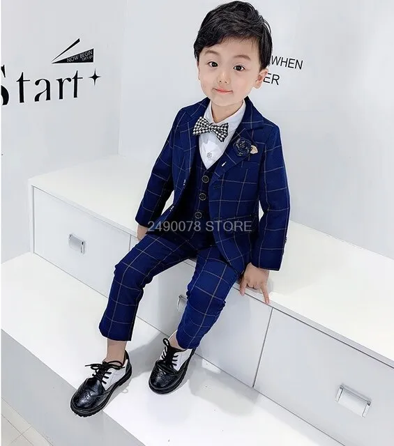 Top Quality Flower Boys Wedding Gentleman Formal Tuxedo Suit