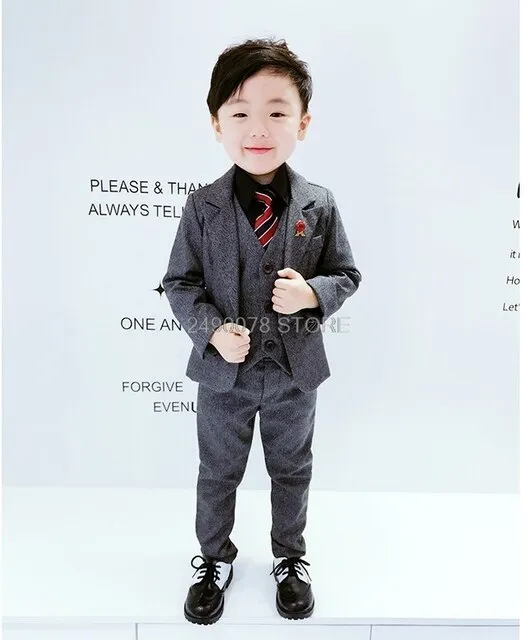 Top Quality Flower Boys Wedding Gentleman Formal Tuxedo Suit